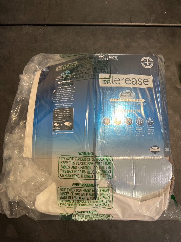 Photo 1 of AllerEase Waterproof Mattress Protector, Maximum Allergy Mattress Protector, King Zippered Mattress Cover