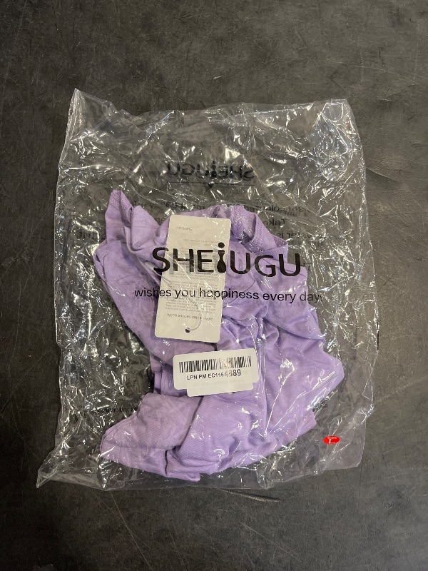 Photo 1 of (L) SHEIUGU Bodysuit Women's Mock Turtle Neck Sleeveless - Sexy Tank Top Soft slim Basic t-shirt(Sleeveless Lavender-Large)
