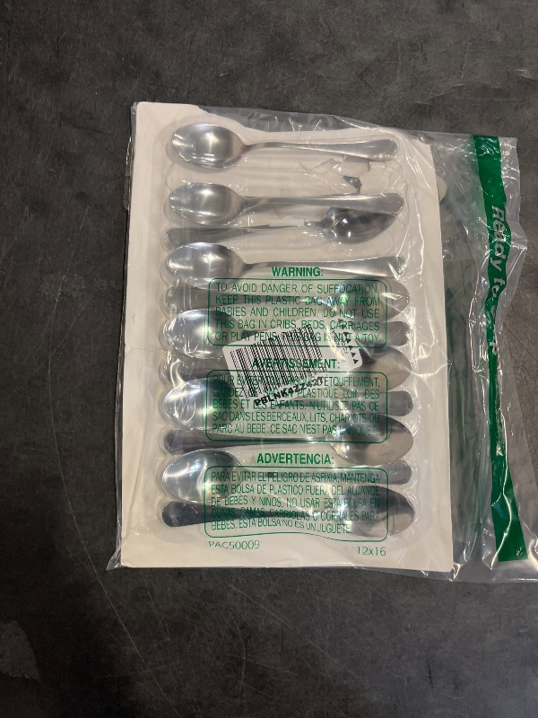 Photo 1 of 12 Pcs Teaspoons Set, Food-Grade Stainless Steel Spoons Silverware, Cutlery Tea Spoons, Durable Dessert Spoons, Metal Spoon for Home, Kitchen or Restaurant, Mirror Polished, Dishwasher Safe 6.7 Inch