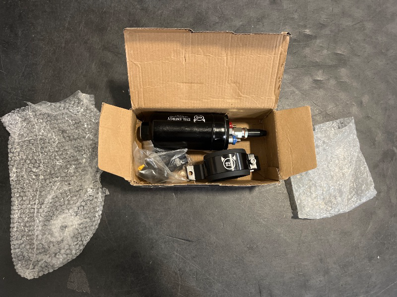 Photo 1 of EVIL ENERGY External Inline Fuel Pump Electric 300LPH High Flow 12V with 60MM Bracket Clamp