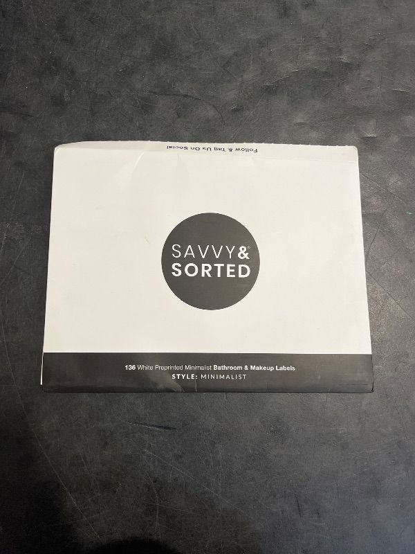 Photo 1 of Minimalist Bathroom Labels for Organizing, 136 Preprinted Bath Room and Makeup Organizer Stickers, Waterproof Removable, Soap Shampoo Storage Supplies