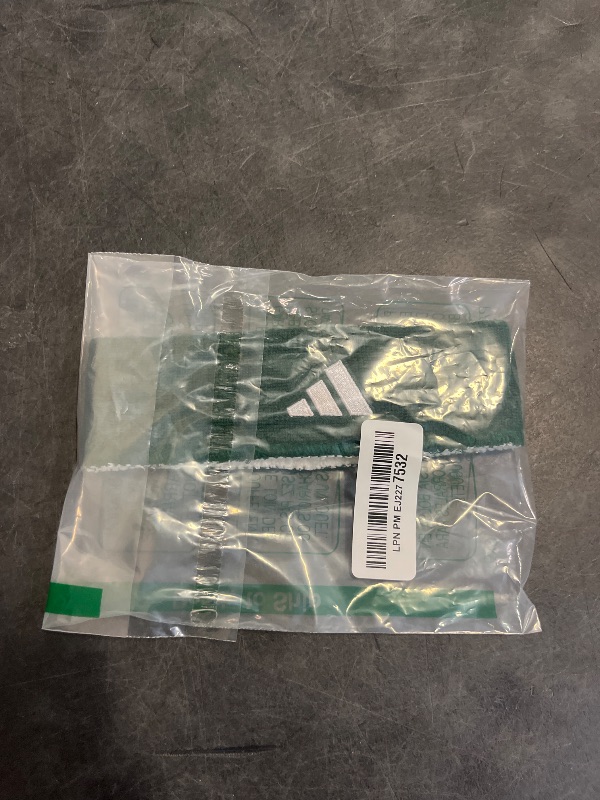 Photo 1 of adidas Interval Reversible Elastic Sweat Headband for Men and Women, Team Dark Green/White (2.0), One Size
