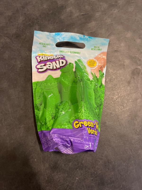 Photo 1 of Kinetic Sand, 2.5lbs Green Play Sand, Moldable Sensory Toys for Kids, Resealable Bag (Packaging May Vary), for Ages 3 and up