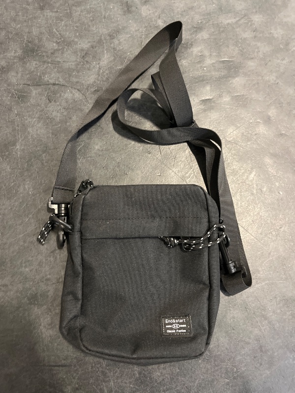 Photo 1 of Vaupan Small Crossbody Bag Shoulder Bag For Men, Women Mini Messenger Bag Water Resistant Satchel Bag for Work Travel Business (Black)
