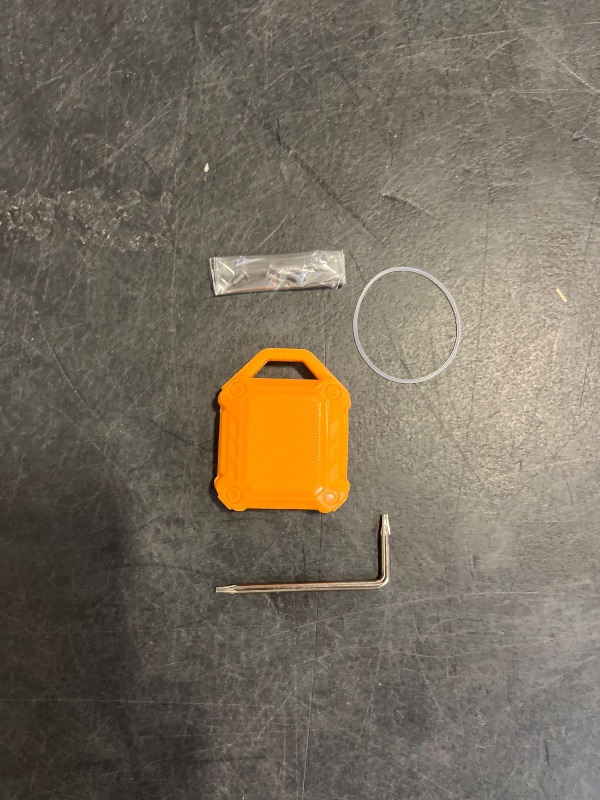 Photo 1 of Dovick- Waterproof Keychain Holder Case Compatible with Airtag,Screw Full Cover Compatible with Apple Air Tag Tracker Key Ring Orange 1 Pack