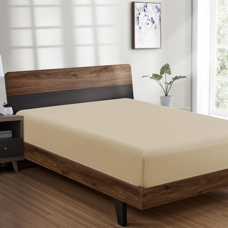 Photo 1 of  King Fitted Sheet Only - Hotel Quality Fitted Sheet King Size - Ultra Soft & Breathable 