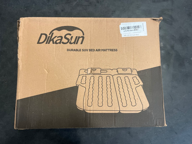 Photo 1 of DikaSun Inflatable SUV Air Mattress: Double-Sided Flocking Car Mattresses for Back SUV, Travel Camping SUV Sleeping Bed Mattress with Air Pump 2 Pillows