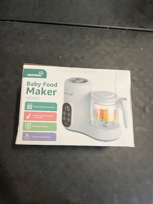Photo 1 of GROWNSY Baby Food Maker with Steam Basket, One Step Baby Food Processor Steamer Puree Blender Grinder Mills Machine, Auto Cooking Grinding and Sterili-zing for Healthy Homemade Baby Food, BPA-Free