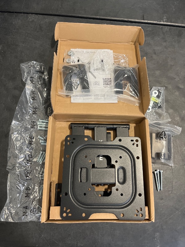 Photo 1 of monTEK Full Motion TV Wall Mount for 23–65 Inch Flat & Curved TVs and Monitors, Swivel & Tilt Articulating Bracket, Max VESA 400x400mm, Holds up to 77 lbs, Perfect Center Design
