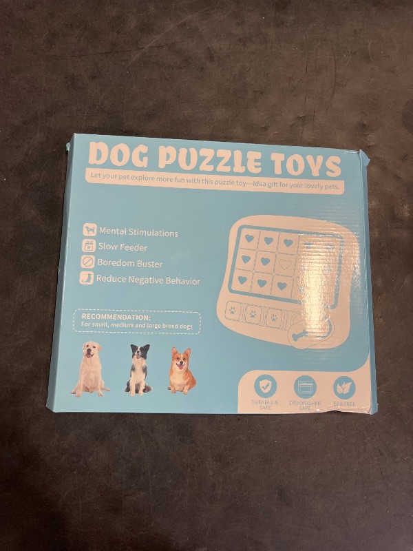 Photo 1 of Dog Puzzles for Smart Dogs,Level 3 Interactive Dog Treat Puzzle for Iq Training, Dog Puzzle Toy for Large Medium Small Dogs with Squeaky Dog Button Design