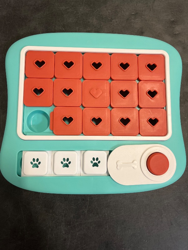 Photo 1 of Dog Puzzles for Smart Dogs,Level 3 Interactive Dog Treat Puzzle for Iq Training, Dog Puzzle Toy for Large Medium Small Dogs with Squeaky Dog Button Design