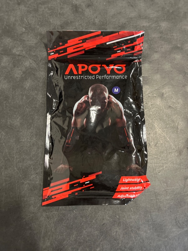 Photo 1 of APOYO Elbow Brace for Tendonitis and Tennis Elbow, Compression Sleeve for Arthritis, Workouts, Reduce Joint Pain During Fitness Activity (Medium)