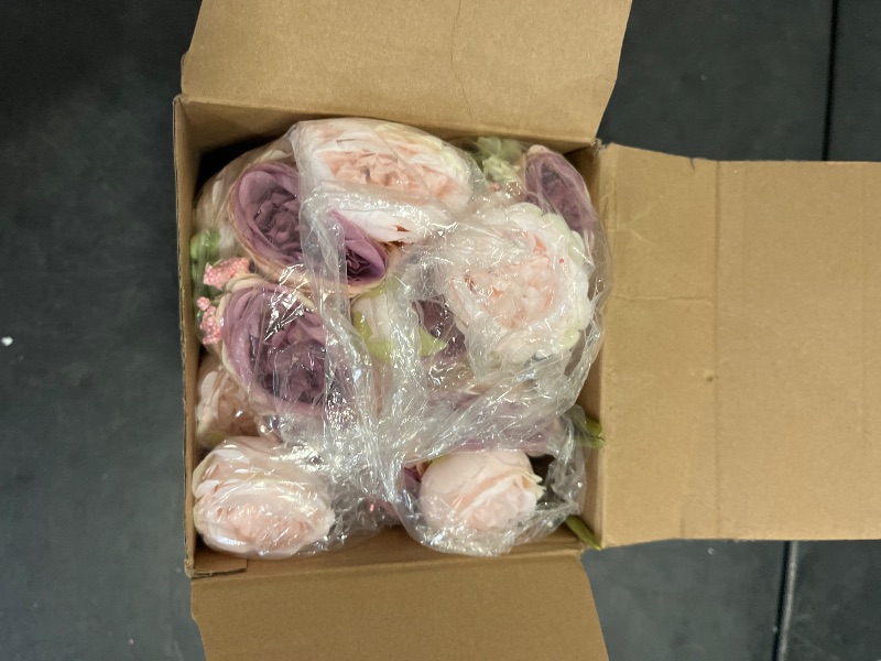 Photo 1 of Geosar 8 Bundles Artificial Peonies Silk Flowers Fake Peony Bouquet Faux Peonies Flowers Bulk for Decoration Vase Florals Arrangements Wedding Home Party Table (Dusty Pink,Dusty Rose)