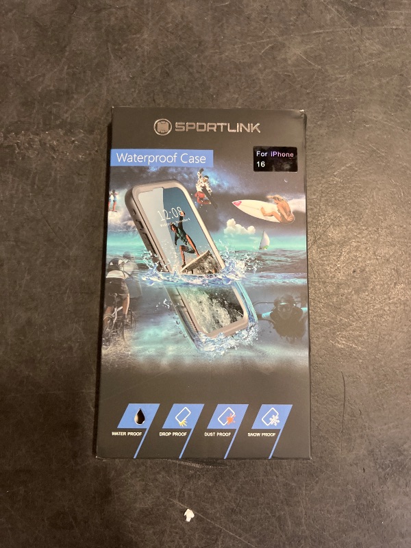 Photo 1 of SPORTLINK for iPhone 16 Waterproof Case - Shockproof Dustproof Case with Built-in Clear Screen Protector, Full Body Heavy Duty Sealed Protective Cover for iPhone 16 6.1"