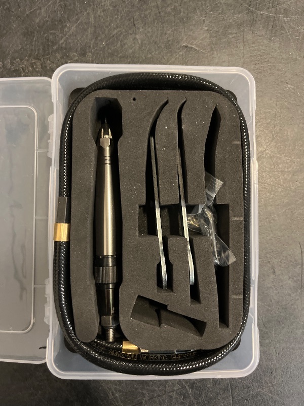 Photo 1 of Pneumatic Engraving Pen, Precision Air Scribe, Glass Ceramics Metal Engraver Pen for Fossil Prep Lettering Etching, Jewelry Crafts Pencil Grinder, 1x Extra Stylus Tip, 34,000BPM