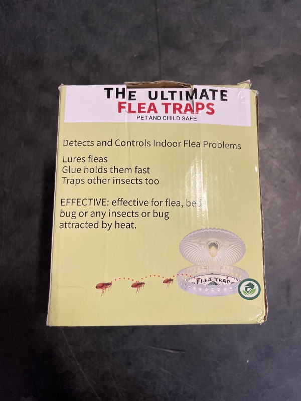 Photo 1 of Flea Traps for Inside Your Home, 2 Pack Flea Trap Light with 4 Sticky Discs & 6 Bulbs, Shell Shape Electric Bed Bug Killer Lamp, Natural Indoor Pest Control for Home, Safe to Pet & Child