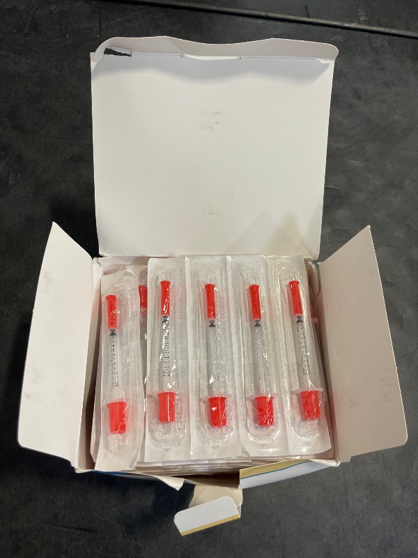 Photo 1 of Tilcare U40 Pet Insulin Syringes 29 G 0.3 cc 12.7 mm 1/2" 100-Pack – Latex-Free Diabetic Syringes - Ultra Fine Sterile Medical Syringe for Diabetes Individually Blister Packed for Safety