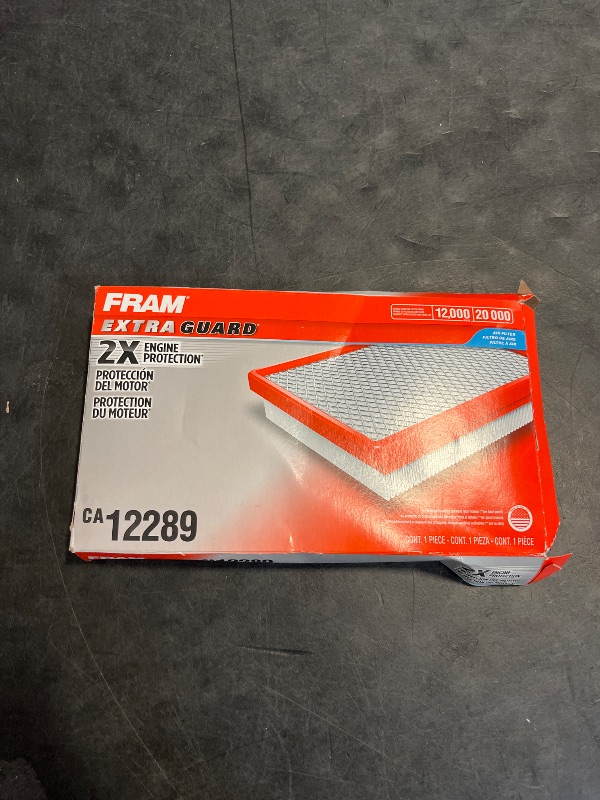 Photo 1 of FRAM Extra Guard Flexible Panel Engine Air Filter Replacement, Easy Install w/Advanced Engine Protection and Optimal Performance, CA12289 for Select Lexus, Subaru and Toyota Vehicles