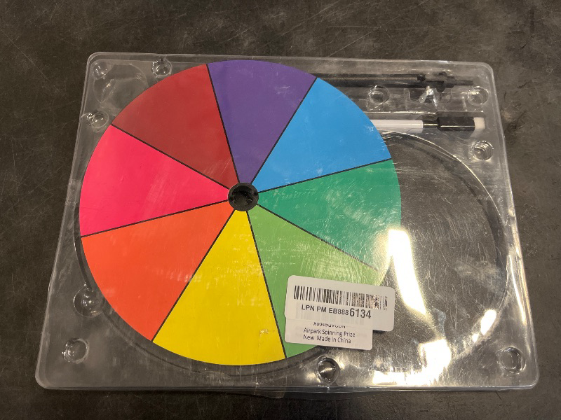 Photo 1 of Airpark Prize Wheel Dry Erase 8 Inch Spinning Wheel for Prizes All Metal Tabletop Roulette Wheel of Fortune for Party Birthday Wedding Housewarming Christmas New Year Graduation and Carnival Games