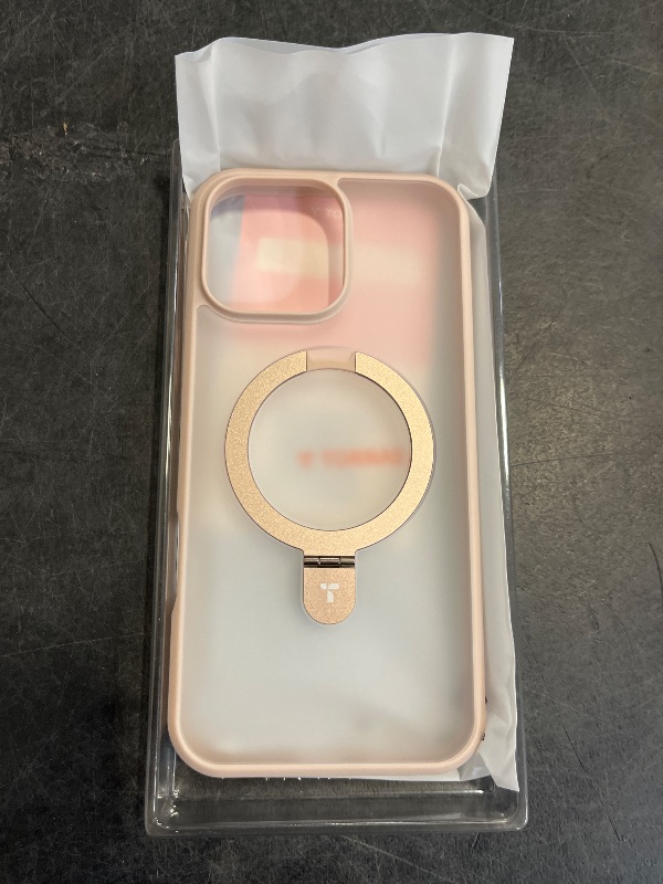 Photo 1 of TORRAS Desert Titanium for iPhone 16 Pro Max Case, [Military Grade Drop Tested][Fit for MagSafe] [Built-in Stand] Translucent Slim Soft Edge Case for iPhone 16 Pro Max 6.9" 2024, Rose Gold