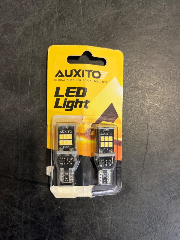 Photo 1 of AUXITO 912 921 LED Bulb for Backup Light Reverse Lights High Power 2835 15-SMD Chipsets Error Free T15 906 922 W16W Bulbs, 6000K White Daytime Running Lights (Upgraded, Pack of 2)