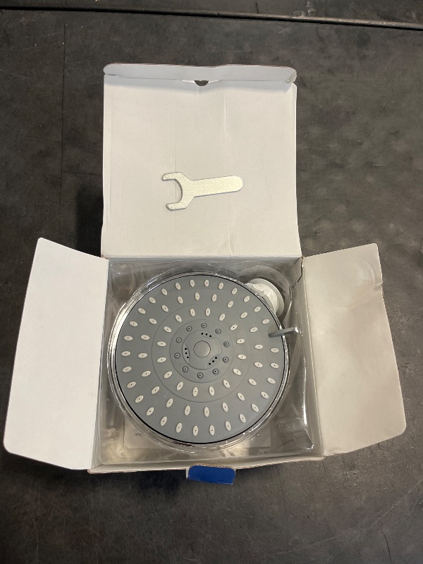 Photo 1 of High Flow Filtered Shower Head, HOPOPRO 5 Modes High Pressure Fixed Showerhead with Filter, 2-In-1 Shower Head Filter for Hard Water, Remove 99% Chlorine, Improves Skin Hair Condition (6 Inch Silver)