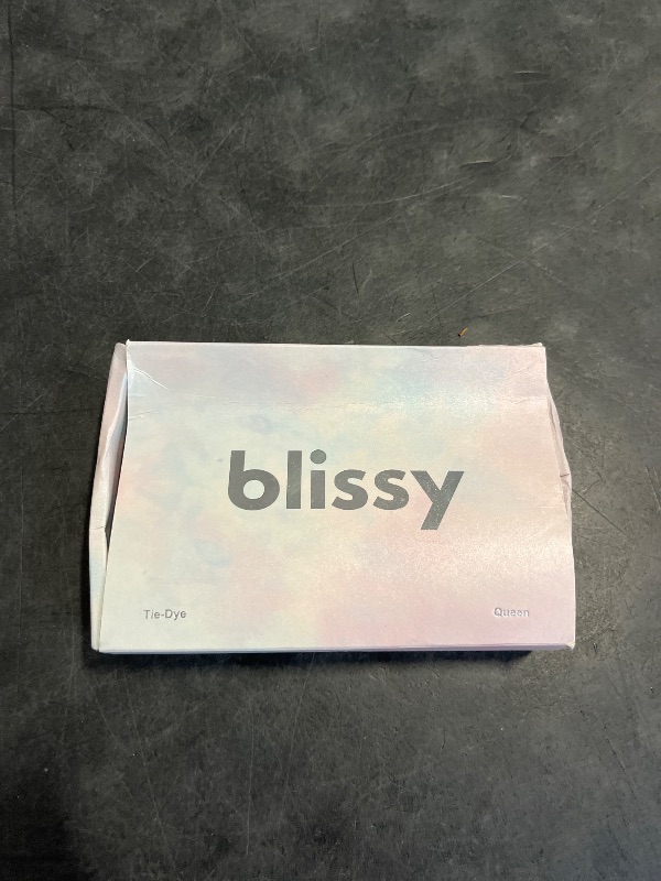 Photo 1 of Blissy Silk Pillowcase - 100% Pure Mulberry Silk - 22 Momme 6A High-Grade Fibers - Silk Pillow Cover for Hair & Skin - Regular, Queen & King with Hidden Zipper (Queen, Tie Dye)