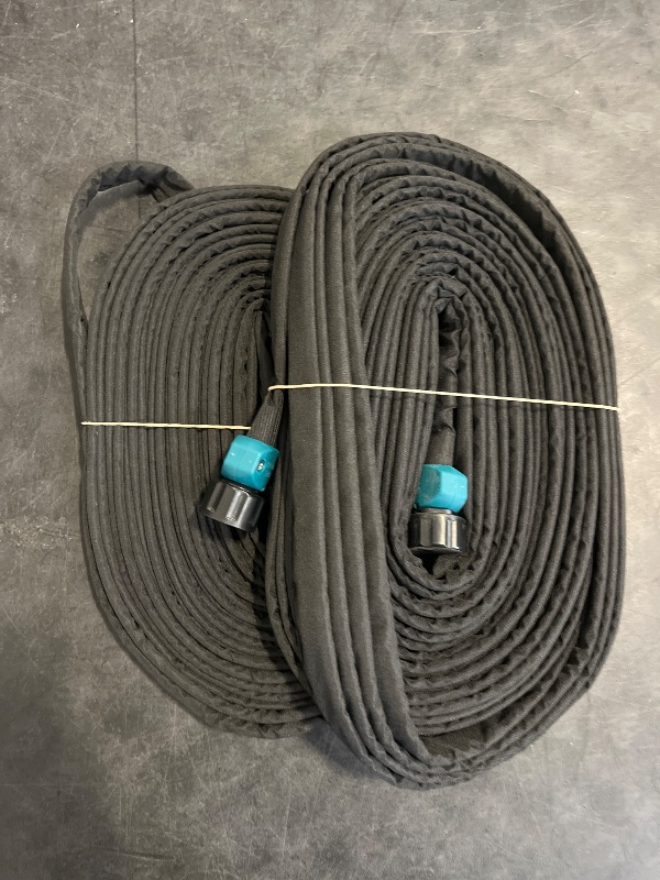 Photo 1 of Secbulk 2025 Flat Soaker Hose 100 ft for Garden, 100' (50ft x 2) Linkable Drip Hose Diy Garden Irrigation System Saving 80% Water, Dual-layer Leak-free Design Water Hose with Holes