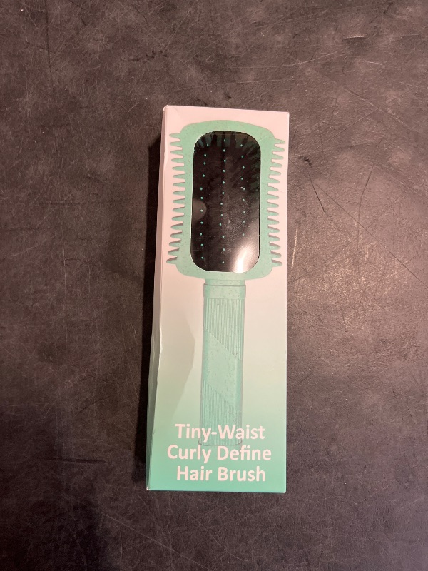 Photo 1 of Curly Hair Brush Defining, Volume Curl Defining Brush for Effortlessly Detangling Shaping and Styling Women's Curls, Reduce Pulling (Green 1PC)