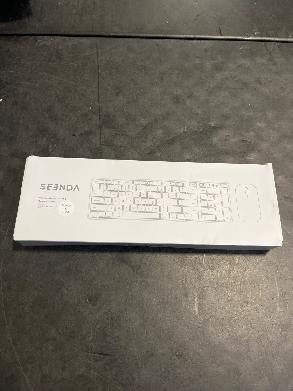 Photo 1 of seenda Bluetooth Keyboard and Mouse for Mac, SKM64-2 Multi-Device Rechargeable Slim Wireless Keyboard Mouse Stainless Steel Full Size, Compatible with MacBook Pro/Air, iPad, iMac - Space Gray