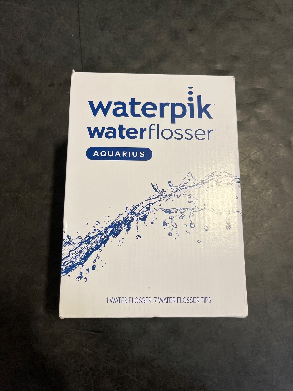 Photo 1 of Waterpik Aquarius Water Flosser For Teeth Cleaning, Gums, Braces, Dental Care, Electric Power With 10 Settings, 7 Tips For Multiple Users And Needs, ADA Accepted, Gray WP-667, Packaging May Vary