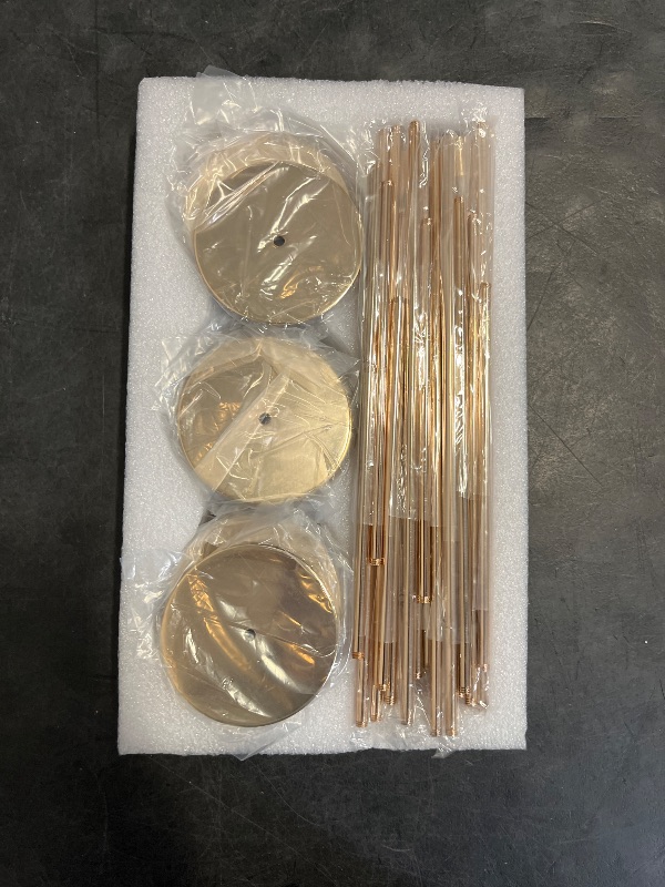 Photo 1 of Set of 18 Tall Candlestick Holders Thin Metal Taper Candle Holders for Table Centerpiece Modern Decorative Pillar Candle Sticks Stand for Home Wedding Christmas Decoration(Gold)