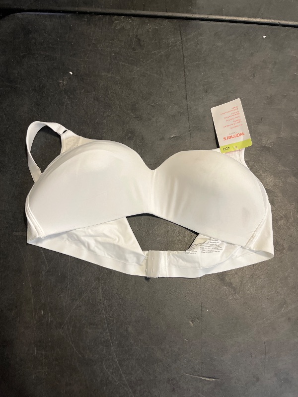 Photo 1 of (L) Warner's Women's Large Easy Does It Underarm-Smoothing with Seamless Stretch Wireless Lightly Lined Comfort Bra Rm3911a, White, L