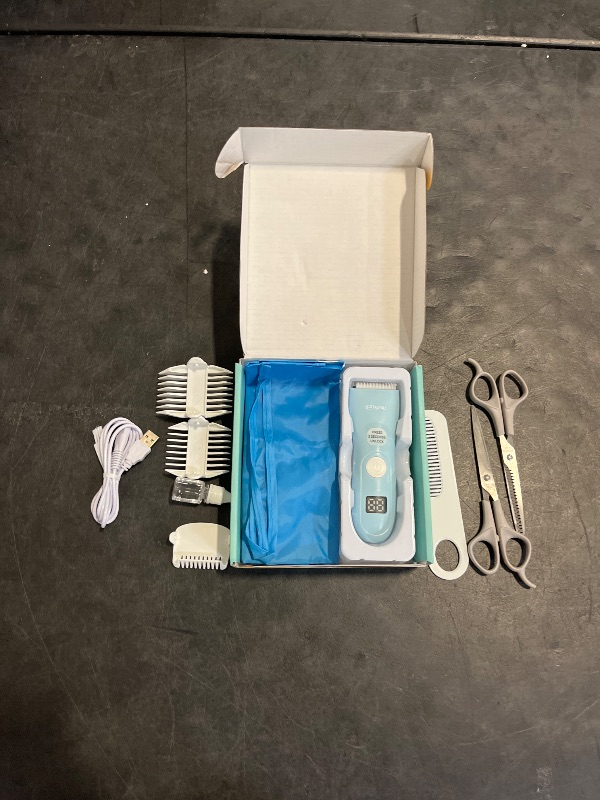 Photo 1 of Baby Hair Clippers, Professional Quiet Hair Trimmer for Kids and Toddler, Waterproof & Rechargeable Cordless Hair Cutting Machine for Children, with LCD Display