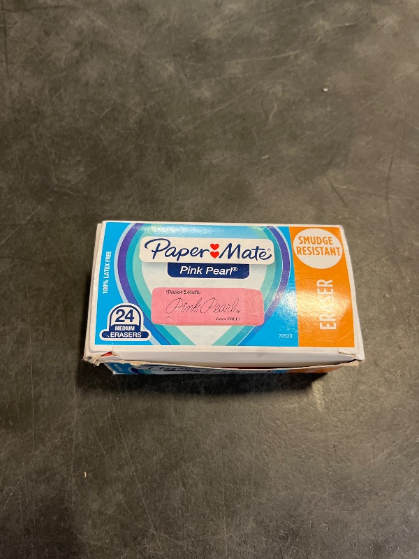 Photo 1 of Paper Mate Pink Pearl Erasers, Medium, 24 Count