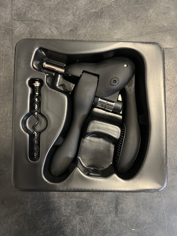 Photo 1 of Rabbit W6004N Original Lever Corkscrew Wine Opener with Foil Cutter and Extra Spiral (Black)