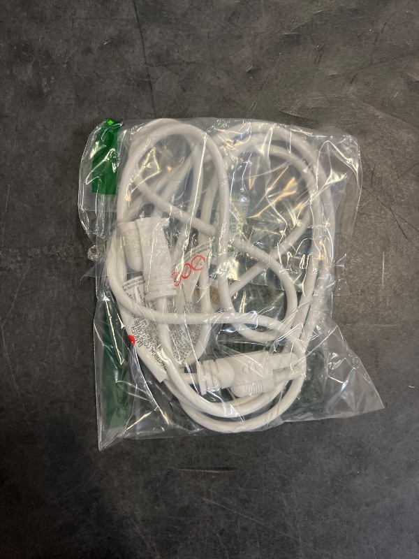 Photo 1 of Outdoor Extension Cord 10 Ft, White, Indoor, Outdoor Power Cord, Heavy Duty 16/3, Single Outlet, UL Listed, 3-Prong, Grounded Outlet, Extension Wire.
