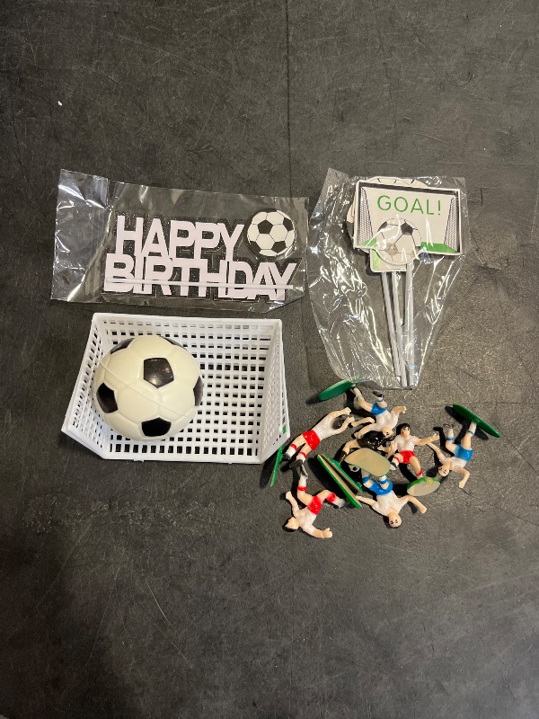Photo 1 of Soccer Cake Topper,14pcs Soccer Players Toys Football Cake Topper Decorations Soccer Ball Soccer Player Cake Decorations For Soccer Party Theme DecorationsMen Boy Birthday Cupcake Topper…