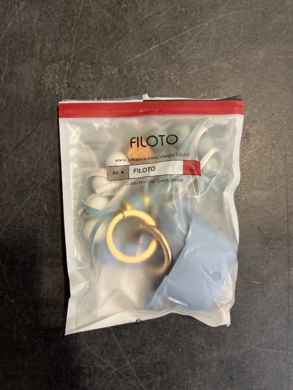 Photo 1 of Filoto Compatible with AirPods 4 Case - Soft Silicone Cover with Bracelet Lanyard and Keychain, Shockproof and Scratch-Resistant, Cute Design for AirPods 4th Generation(Gray Blue)