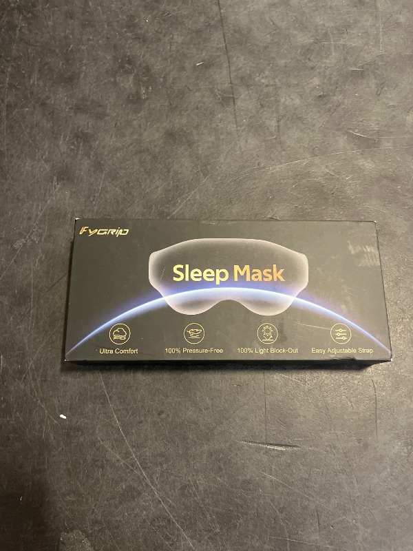 Photo 1 of Fygrip 3D Eye Mask Sleep Mask for Men & Women, 100% Pressure-Free & Light Block-Out Eye Mask for Sleep with Easy Adjustable Strap, Night Eye Cover for Travel, Purple