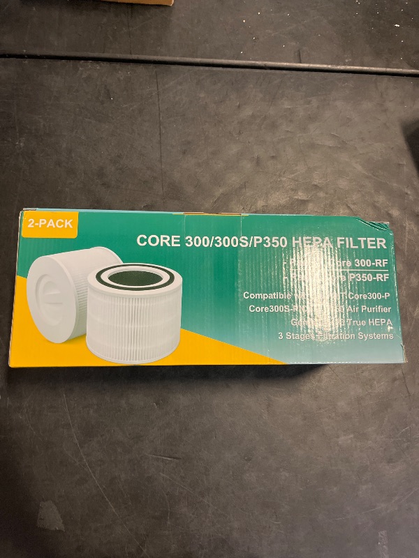 Photo 1 of Core 300 Air Purifier Replacement Filter for LEVOIT Core 300,Core 300S,Core P350,Core300-P Air Purifier, Core 300 Replacement Filter,3-in-1 H13 True HEPA & Activated Carbon Filter, Core 300-RF,2Pack