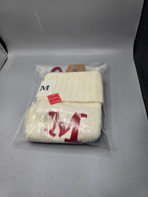 Photo 1 of Knit Monogram Christmas Stocking White M - Wondershop™: Festive Knit Fabric, 20"; Hang Loop