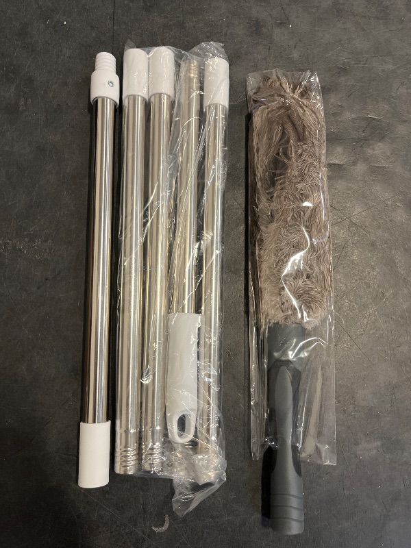 Photo 1 of Midoneat Gray Ostrich Feather Duster with 71Inch Pole,Extendable Microfiber Duster for Home Cleaning