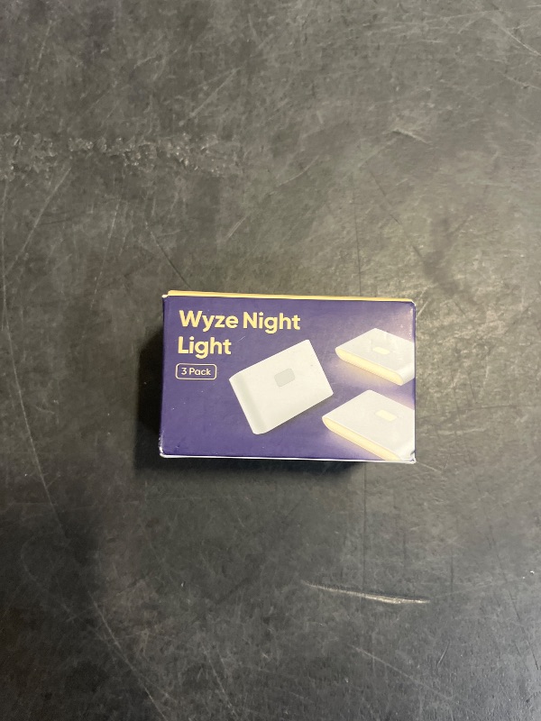 Photo 1 of WYZE Rechargeable Night Lights with Dusk to Dawn & Motion Sensors, Warm & Soft White Stair Lights for Bathroom, Hallway, Linkable, Magnetic Mount, 3 Pack