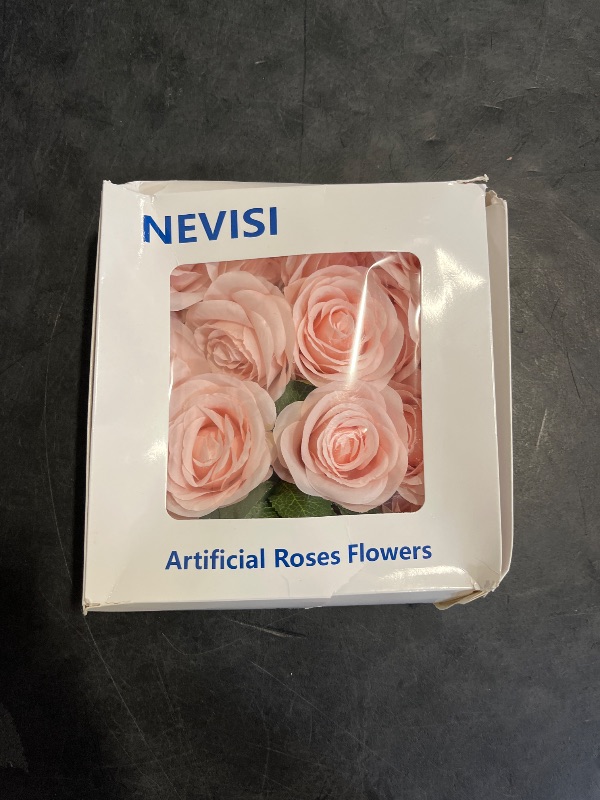 Photo 1 of NEVISI Artificial Flower Fake Rose Silk Rose 16Pcs Real Looking Fake Flowers with Stems for DIY Wedding Bouquets Tables Centerpieces Floral Arrangements Festival Decoration (Blush Pink)
