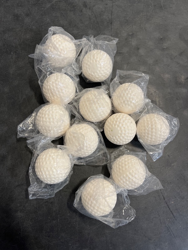 Photo 1 of Oeab 12 Pack Dimpled Baseballs 9-Inch Pitching Machine Baseballs Practice Baseball Balls for Fielding Practice, Hitting(One Dozen)