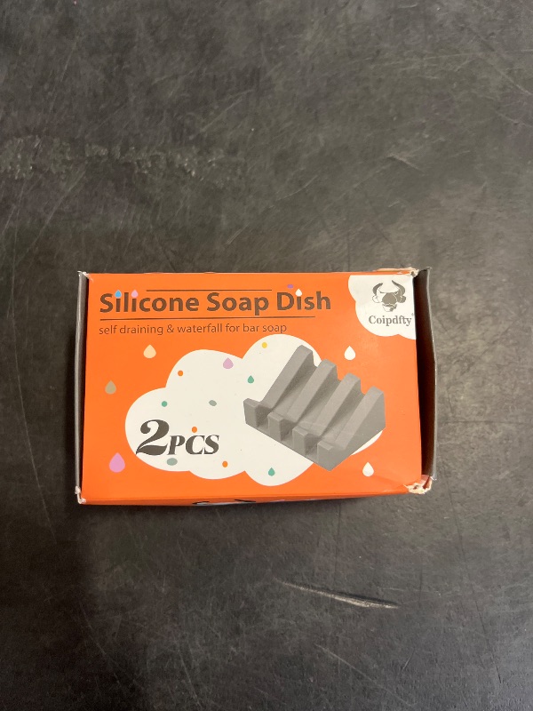 Photo 1 of Coipdfty Soap Dishes, Silicone Shower Soap Dish with Drianage, Bar Soap Holder & Saver Waterfall Self-Draining to Keep Your Bar Soap Organized and Clean (2, Green)