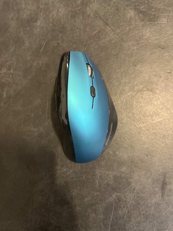 Photo 1 of memzuoix Ergonomic Mouse Wireless,2.4G Optical Cordless Mice with 800/1200/1600 DPI,Vertical Computer Wireless Mouse for Laptop, Mac,PC,Desktop (for Right Hand, Large),Blue Mouse