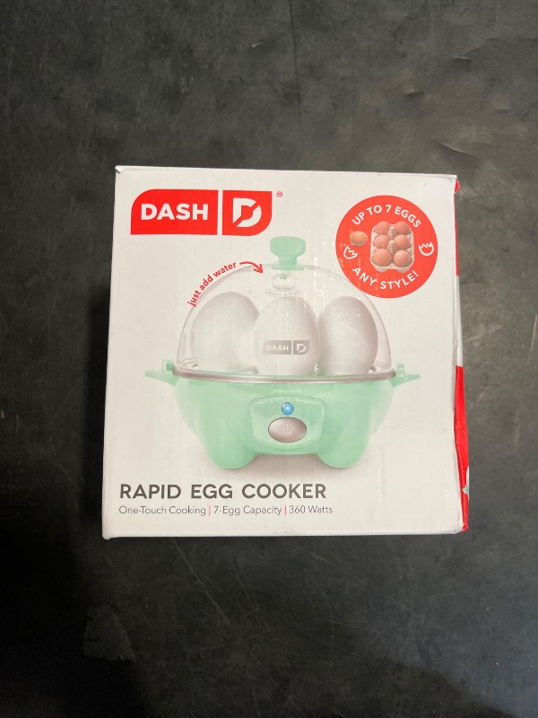 Photo 1 of DASH Rapid Egg Cooker: 7 Egg Capacity Electric Egg Cooker for Hard Boiled Eggs, Poached Eggs, Scrambled Eggs, or Omelets with Auto Shut Off Feature - Aqua