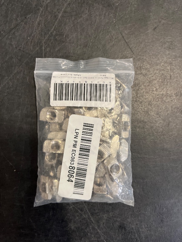 Photo 1 of Rierdge 50 Pcs 4040 Series M8 Half Round Roll in Spring T Nuts, Roll in Spring Loaded T Nut for European Standard 40 Series 8mm T-Slot Aluminum Extrusion Profile